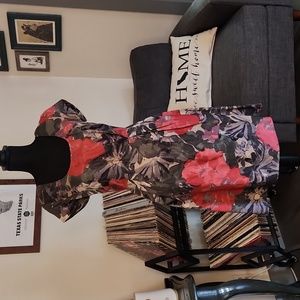 Banana Republic Mad Men Pink Floral Dress Size 2